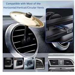 Cymbal Air Vent,Car Symbol Drum Air Vent,Car Crash Fun for Every Drive,Fits Most Vehicles,Great Gift for Music Lovers and Drummers (Golden