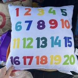 Numbers Classroom Decorative Pillow