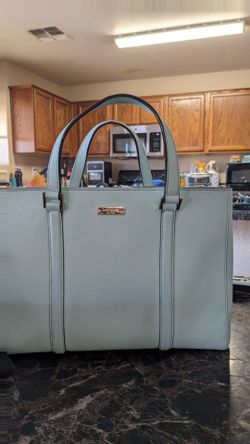 Kate Spade Light Blue Saffiano Tote Bag