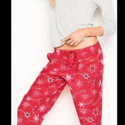 New Victoria Secret Flannel Pj Set Size Large 