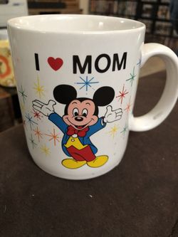 Vintage I Heart Mom Mickey Mouse Disney Mug ❤️ Mothers Day