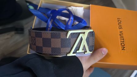 Louis Vuitton Damier Ebene LV Initiales Belt
