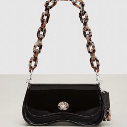 Coach Wavy Dinky Bag In Crinkle Patent Coachtopia Leather NWT