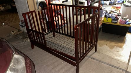 wooden toddler bed