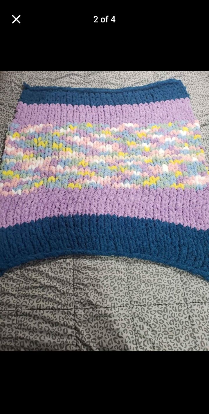Hand Knit Blanket