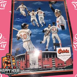 Baltimore Orioles Program 1991 Signed By Brooks Robinson With Scorecard 