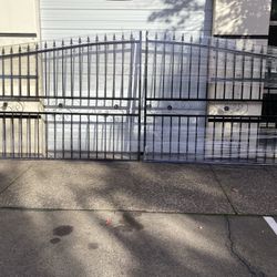 Driveway Gate Steel Double Swing 