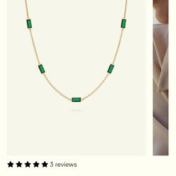 Necklace 2 Gold Plated Gem Necklaces 