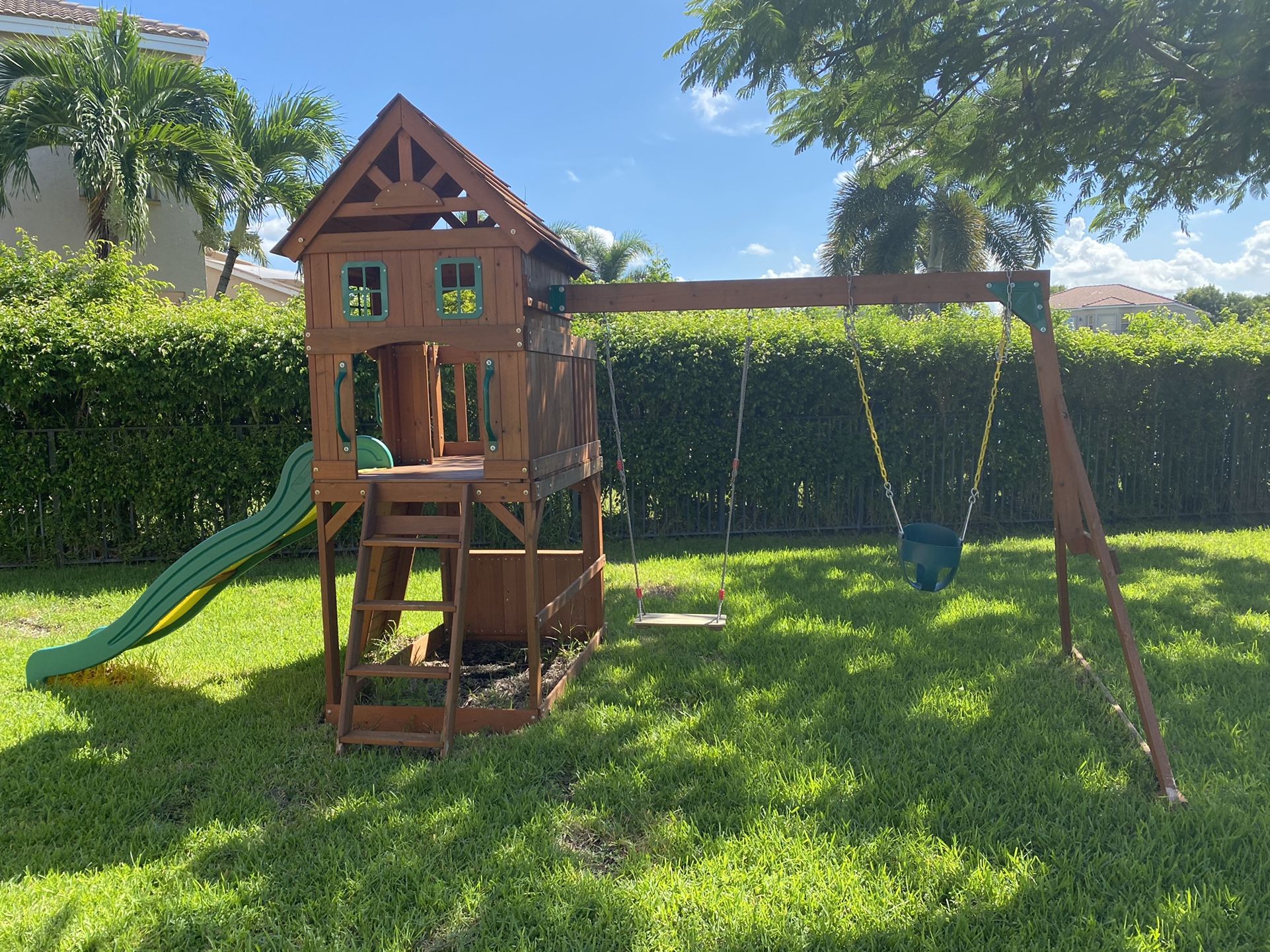 Playground Swing Set Only One Year Old 