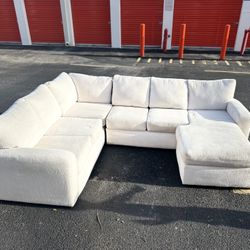 White / Beige Sectional 