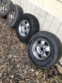 4 Chevy Rims And Tires (6 Lug Nut)