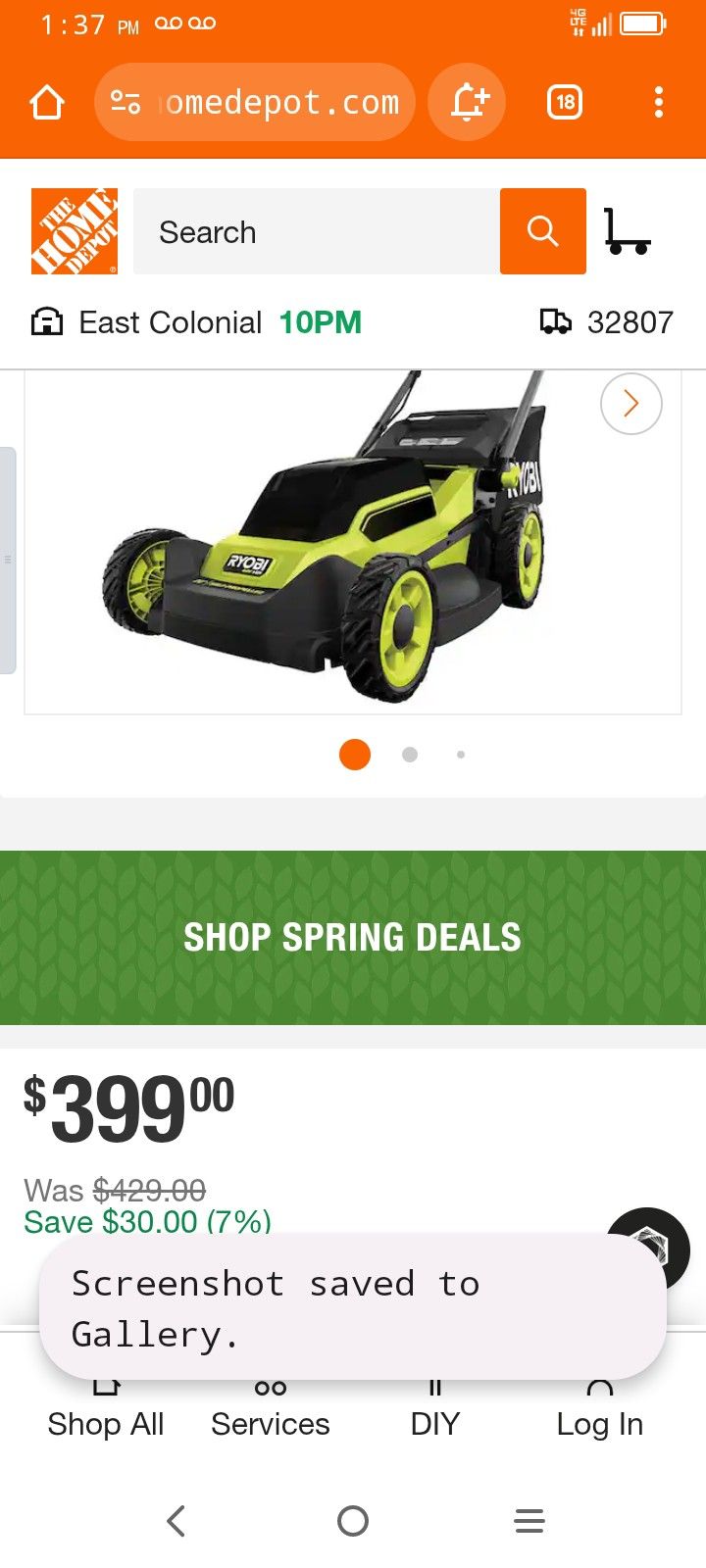 Self-propelled Cordless Battery Operated Lawn Mower 20 In