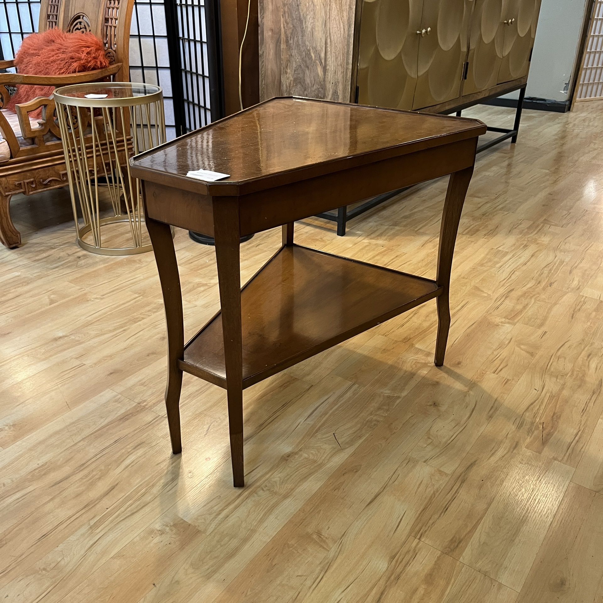 2 Tier Wedge Shaped Side Table