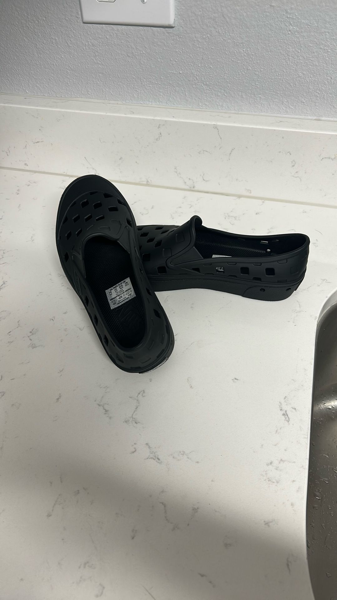 Black Slip Ons 