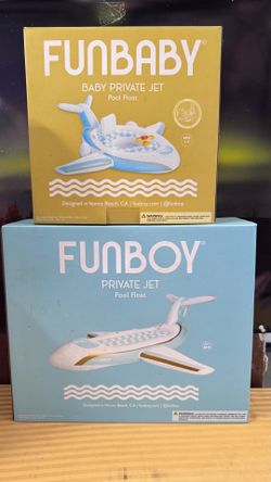 Fun Boy Pool Floats - Private Jets (Adult and Baby)