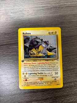 Pokemon single Raikou Holo Rare Pokémon Card 13/64