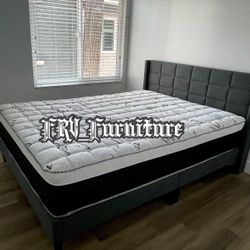 New Queen Bed Frame With Mattress 