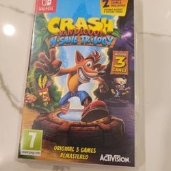 New CRASH BANICOOT NSANE TRILOGY Ninetendo Switch paid $39.99 plus tax Christmas gift never used.