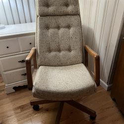 Wood With Beige Fabric 