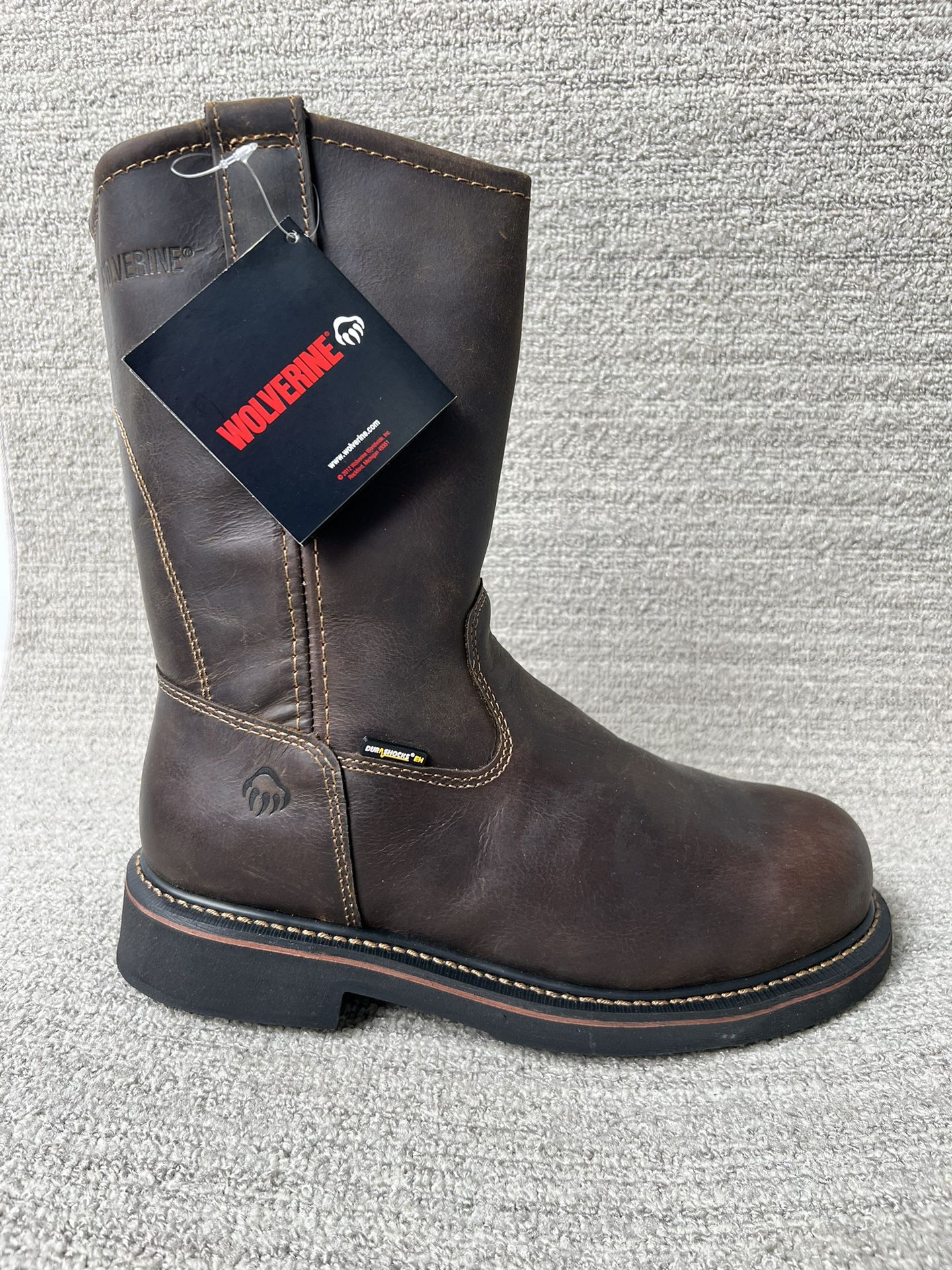 Wolverine Work Boots Men’s 11.5 Wide Brek Wellington Steel Toe Waterproof Slip Resistant 