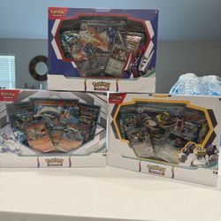 Target Exclusive black kyruem Melmetal EX, Reshiram Archaludon Ex Box