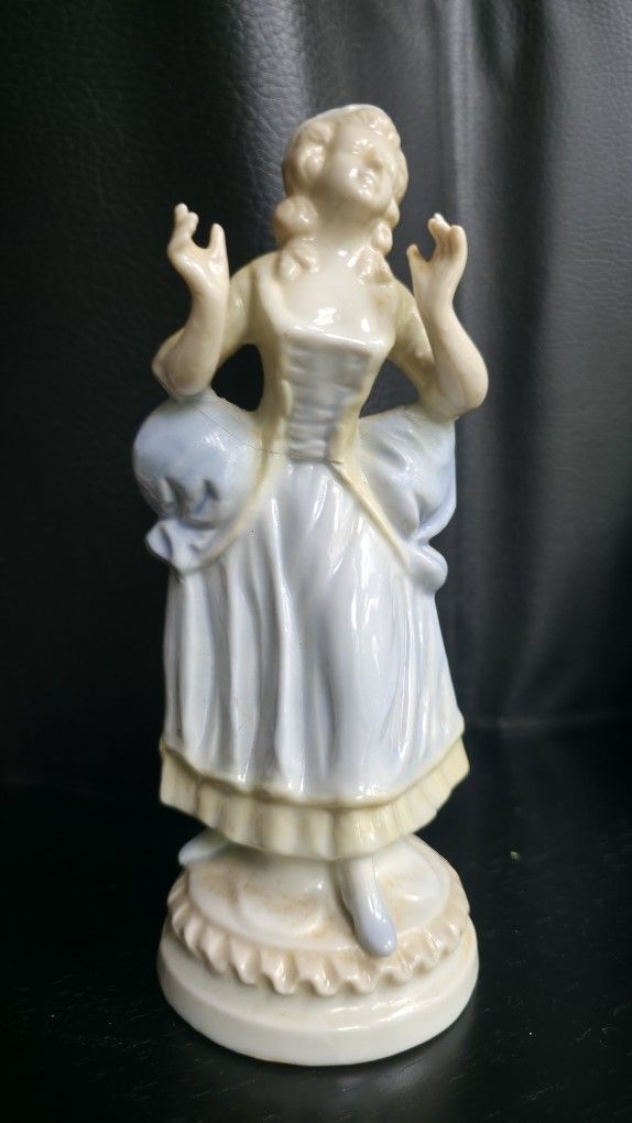 Rare Cross Compass Hand Made Woman Figurine