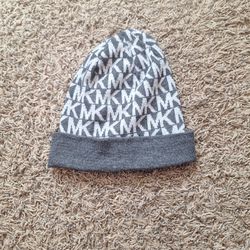 Michael Kors Beanie Hat (Dark Gray and Light Gray) 
