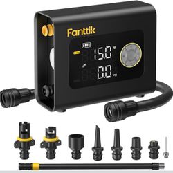 Fanttik S300 Cross Portable Tire Inflator,Paddle Board Pump W Light & Power Bank