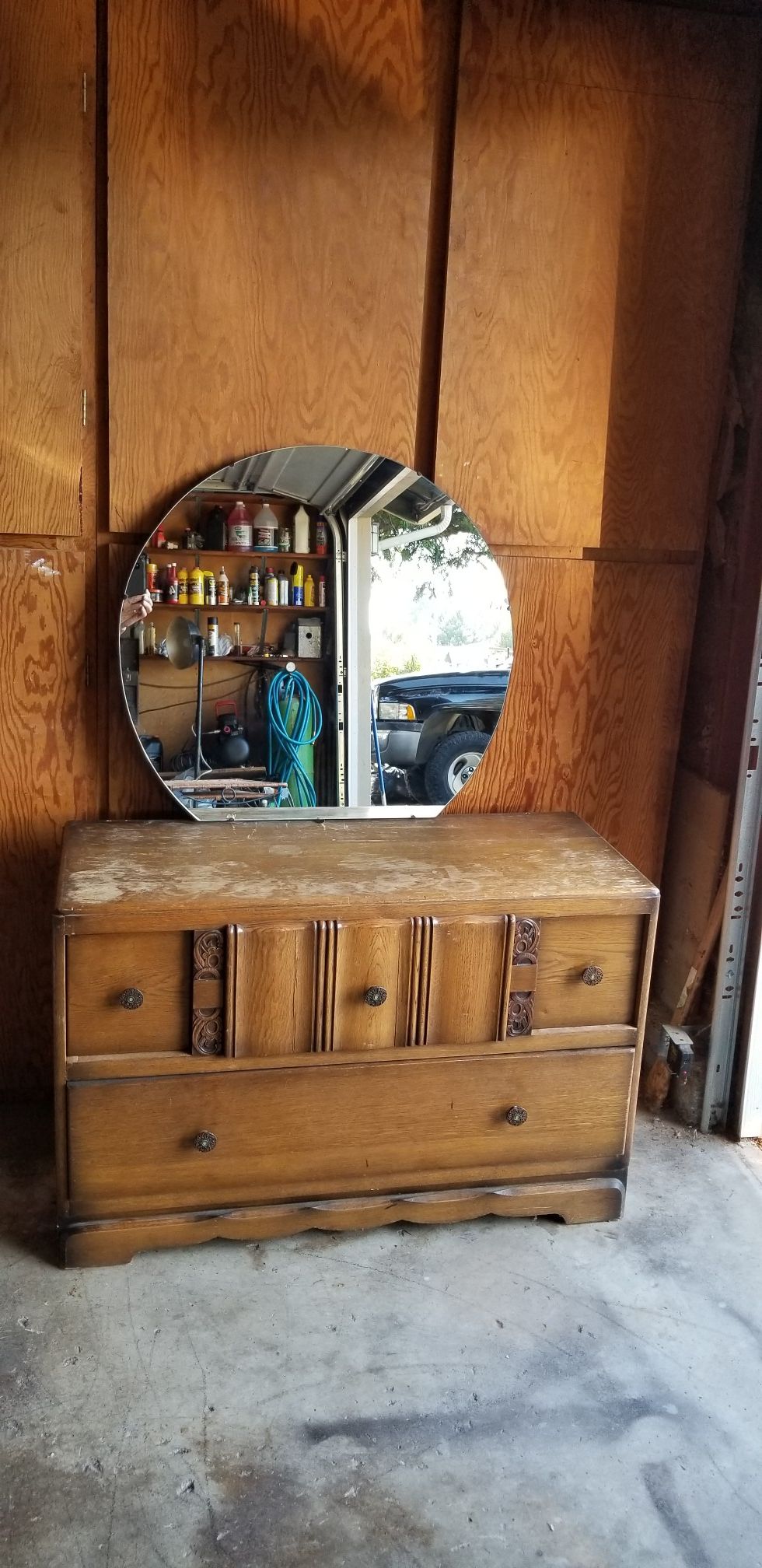 Antique dresser with Mirror.