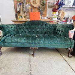 Green Velvet Couch For Sale