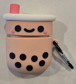 Wireless earphones with boba tea case