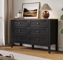 BRAND NEW - 6 Drawers Black Dresser
