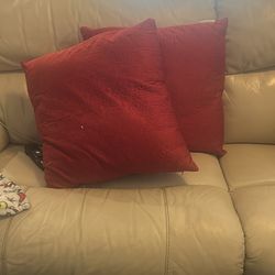 Red pillows