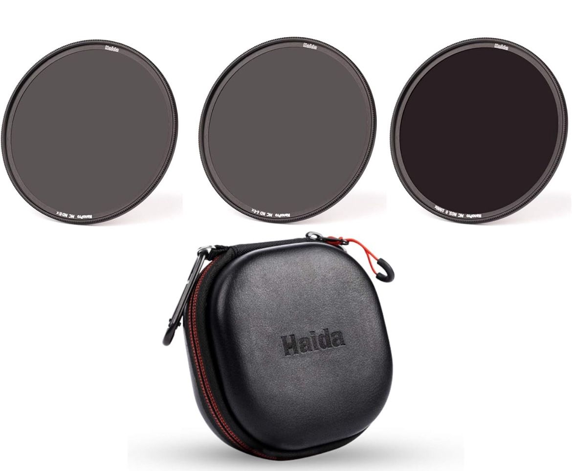 52mm ND 3 Filter Kit ND8 ND64 ND1000 Neutral Density Multi-Coated Optical Glass Hard Shell Case