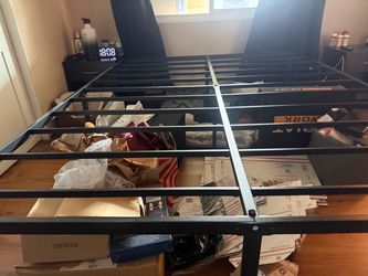 Queen size metal bed frame