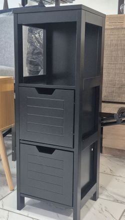 Black barhroom storage