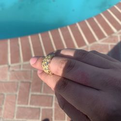 14K Gold nugget ring 