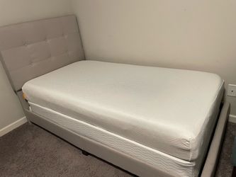 Twin mattress, headboard  and box spring