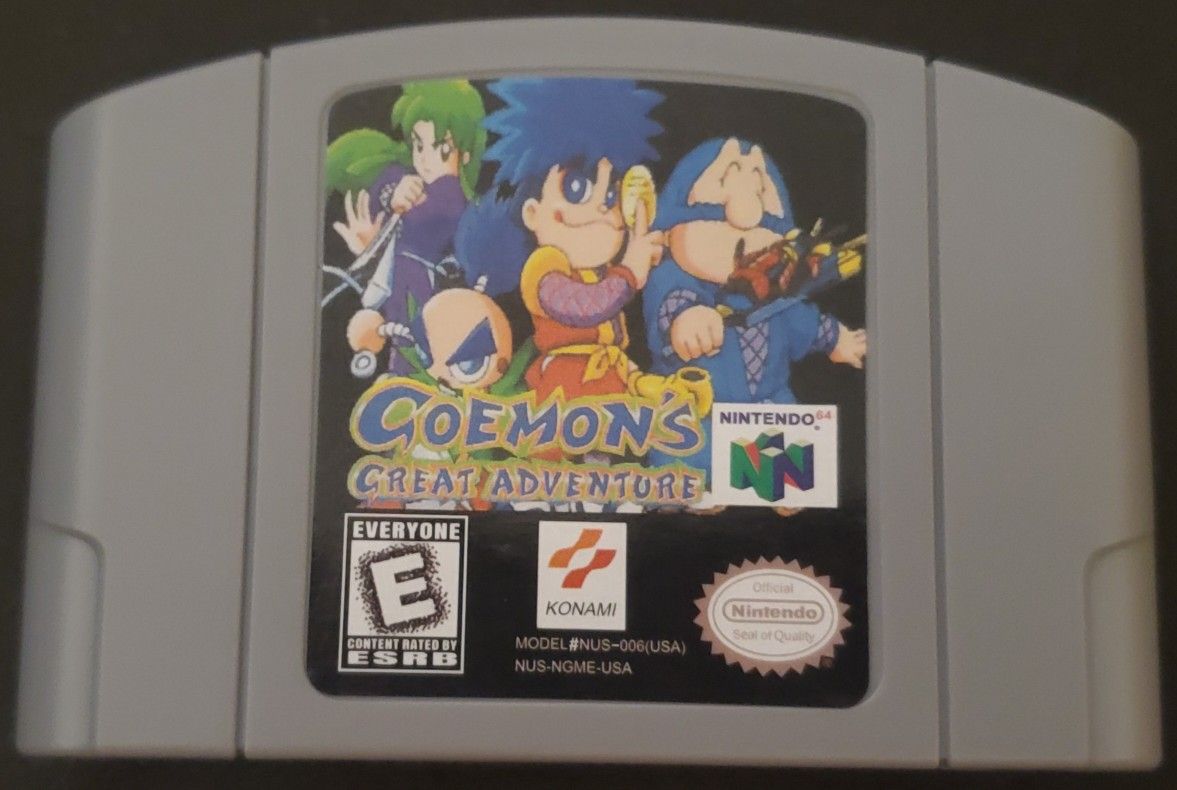 Goemon's Great Adventure and Mystical Ninja Featuring Goemon Nintendo 64 N64 video game cartridge