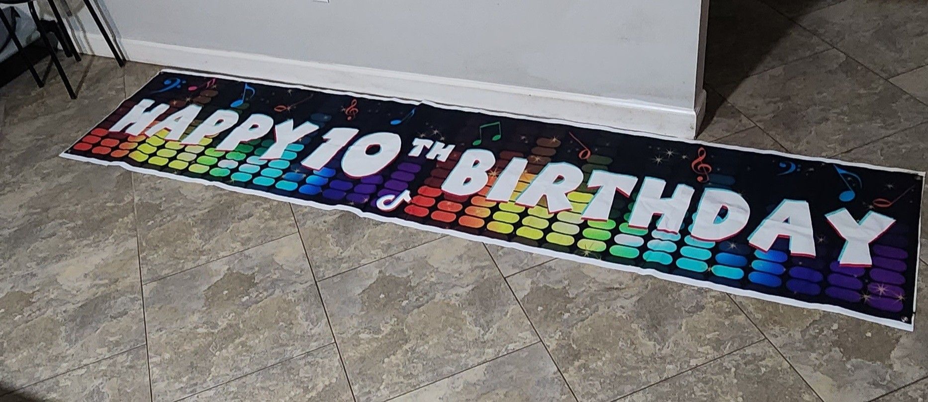 Happy 10th Birthday Banner 