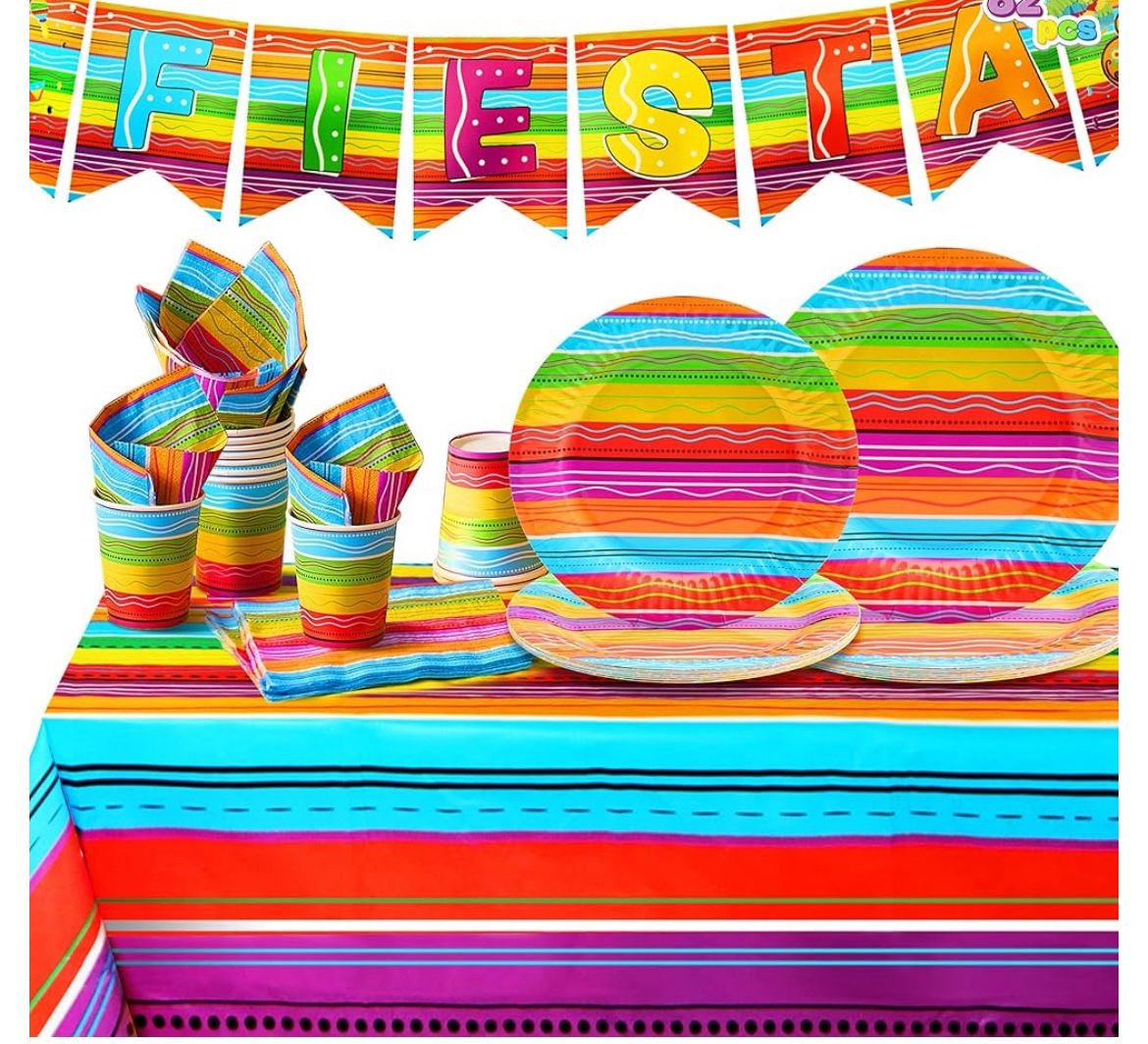 JOYINa 82 PCS Mexican Themed Fiesta Party Decoration Supplies Set