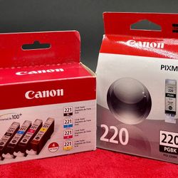 CANON 220/221 Ink Cartridges NEW