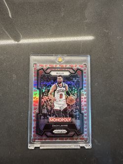 2023-24 Monopoly Prizm Red Dice #17 Zach Lavine Chicago Bulls Card