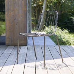 Modern Outdoor Dining/Office Metal Black Chair Wood Furniture 