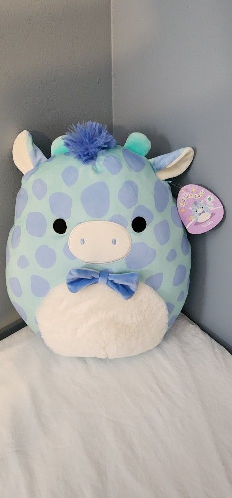 14" Vitto The Blue Giraffe SQUISHMALLOW. NWT