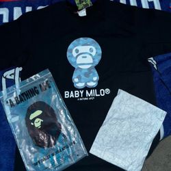 BAPE bathing ape shirt Baby Milo size XL 