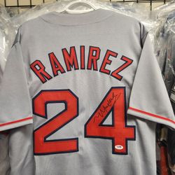 Manny Ramirez Signed,  Certified Jersey 