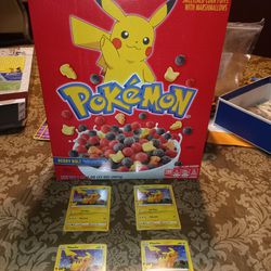 POKEMON 25TH ANNIVERSARY CEREAL & PIKACHU CARDS