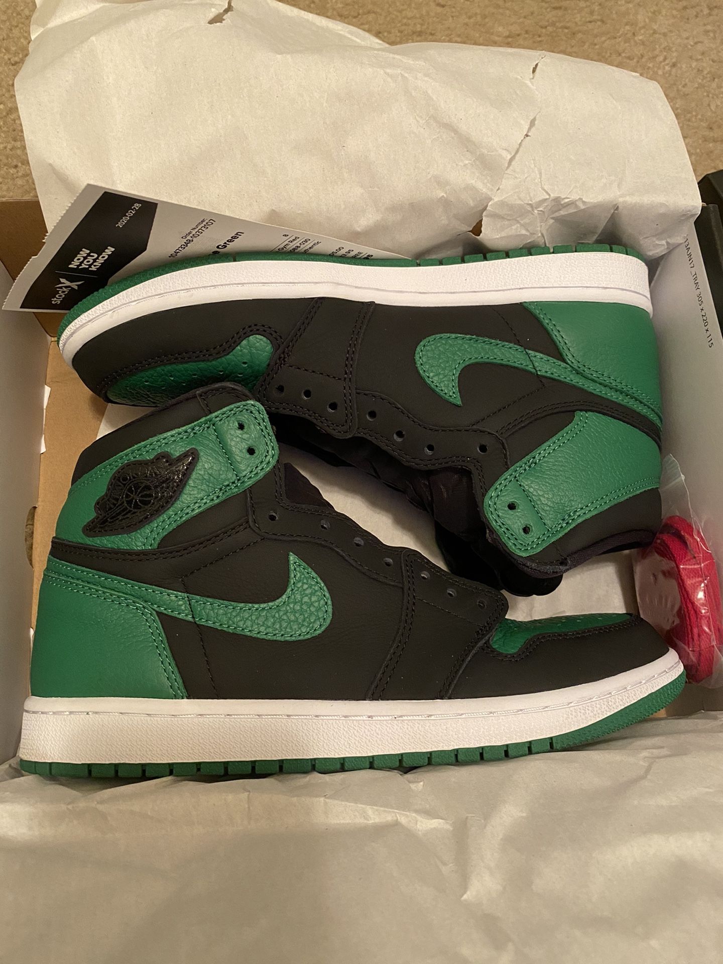 Jordan 1 Retro High Pine Green Black Size Men’s 8