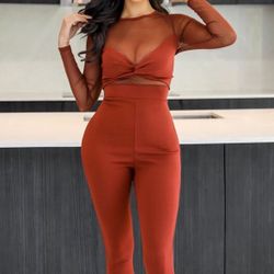 JUMPSUIT BURGUNDY